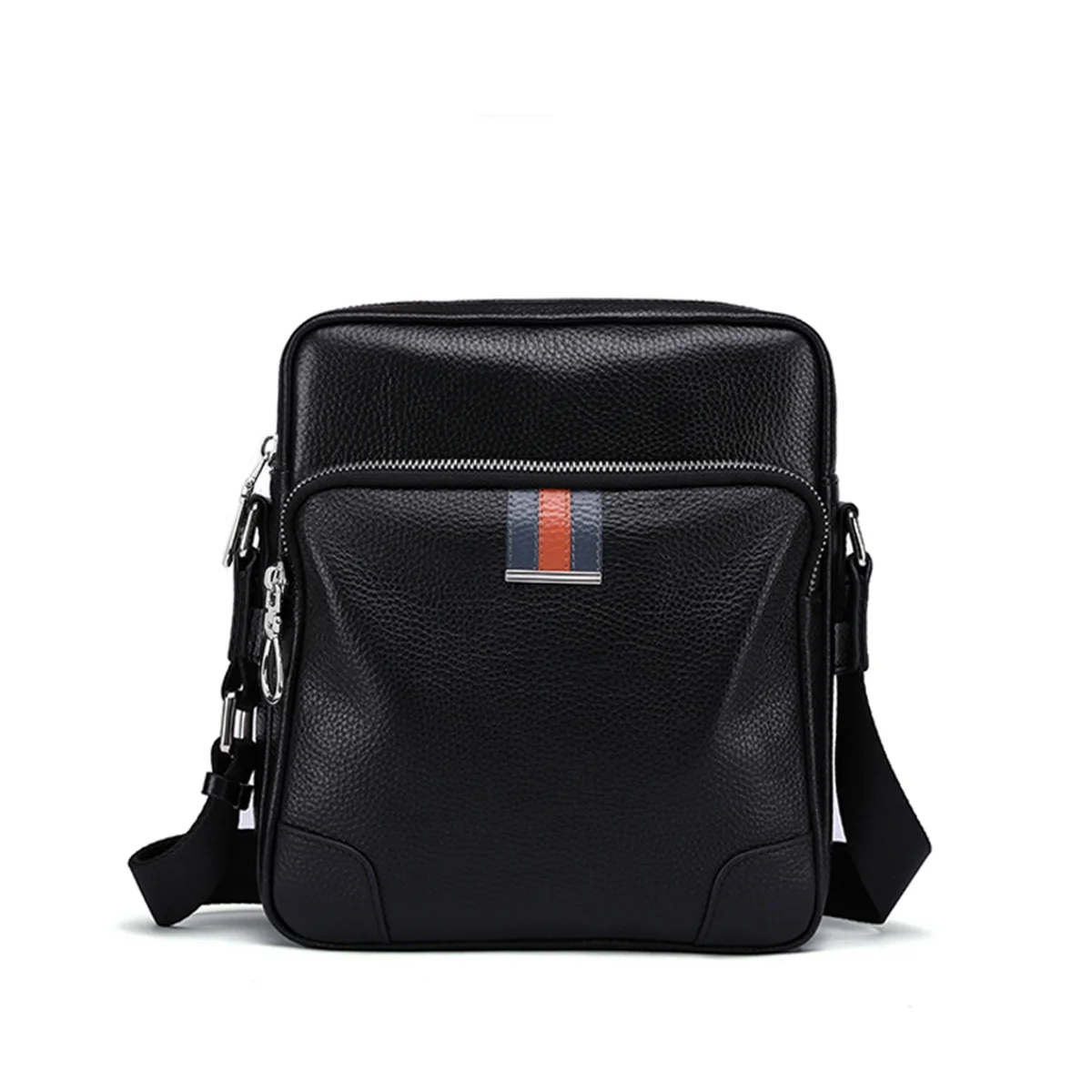 Wholesale Top Leather Men Handbags Suppliers Solid Luxury Bag Large Male Crossbody Bag