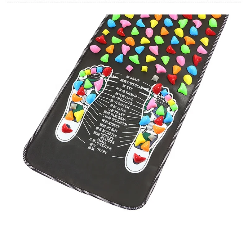 
Reflexology Stone Foot Acupressure Massage Mat Pain Relief Feet Walk Massager Walk Stone Foot Massage Mat Pad Foot Spa Massager 