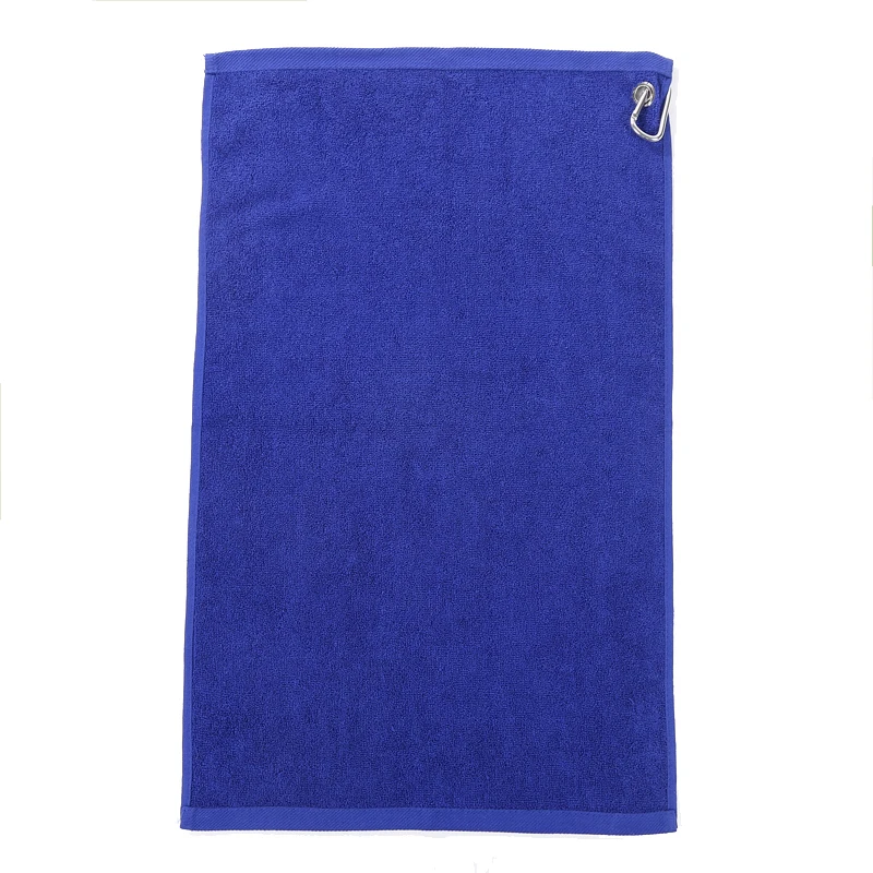 Wholesale Custom Logo Golf Towel Silk Screen Printing 100% Cotton Golf Towel With Grommet And Hook (1600503962980)