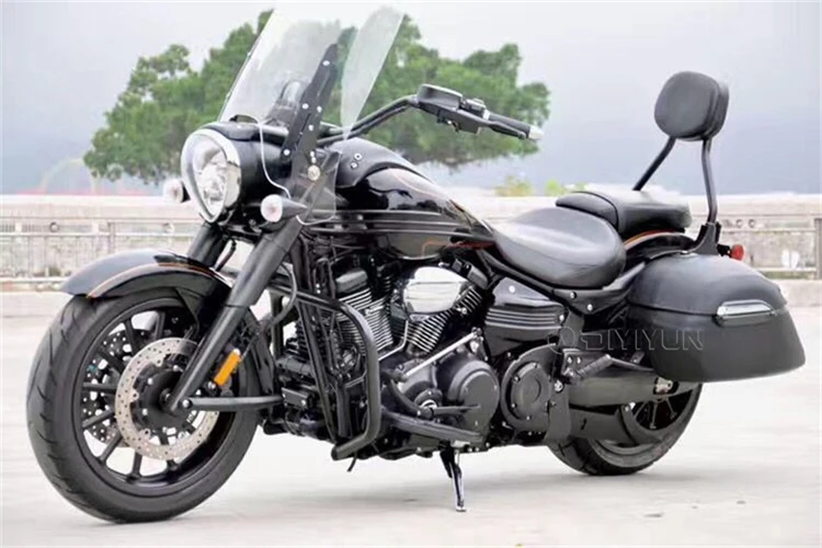 Черная универсальная жесткая седельная сумка для мотоцикла Honda Suzuki Kawasaki Harley Yamaha