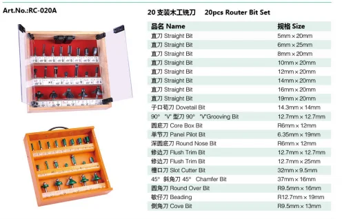 RCT  1/2 1/4 Shank Wood Straight Bit Double Blades Router Bit For Woodworking Face Milling and End Milling rail