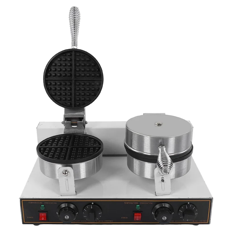 Double Rotating Waffle Maker Commercial Waffle Maker Machine Snack Food Making Machine
