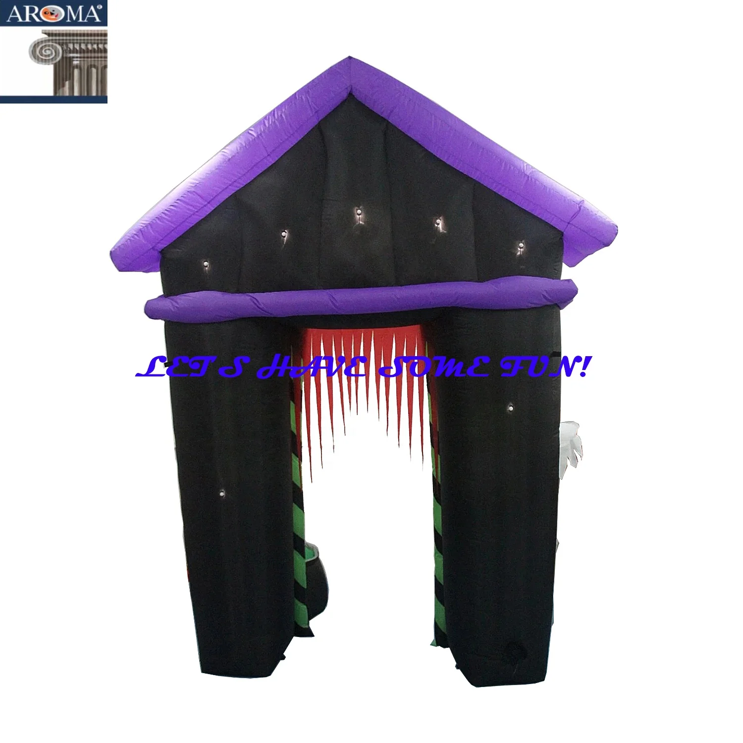 Halloween Decoration 9ft Inflatable Arch Gate with Ghost Bowl Tombstone LED For Halloween Party Haunted House Yard garden