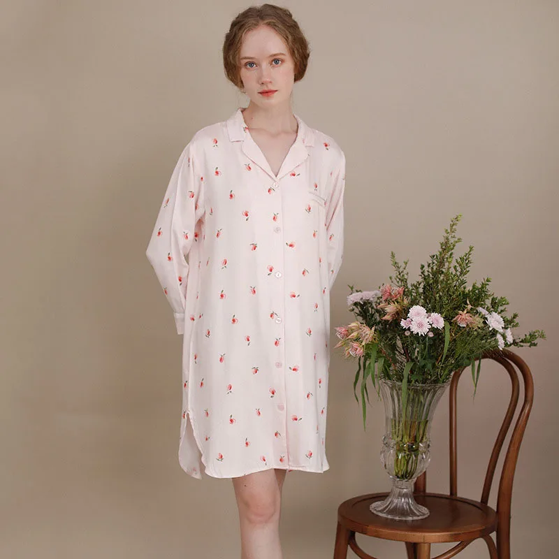 Womens Nightgowns Skirt Cotton Lounge Wear Ladies Hot Cardigan Night Dress