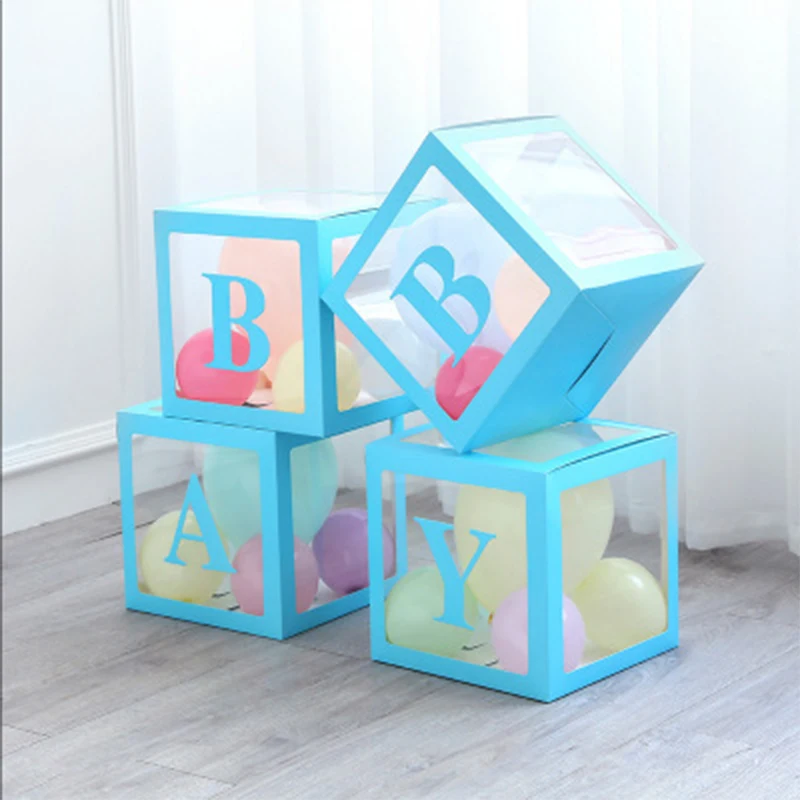 Прозрачная коробка для воздушных шаров Boomwow love baby shower