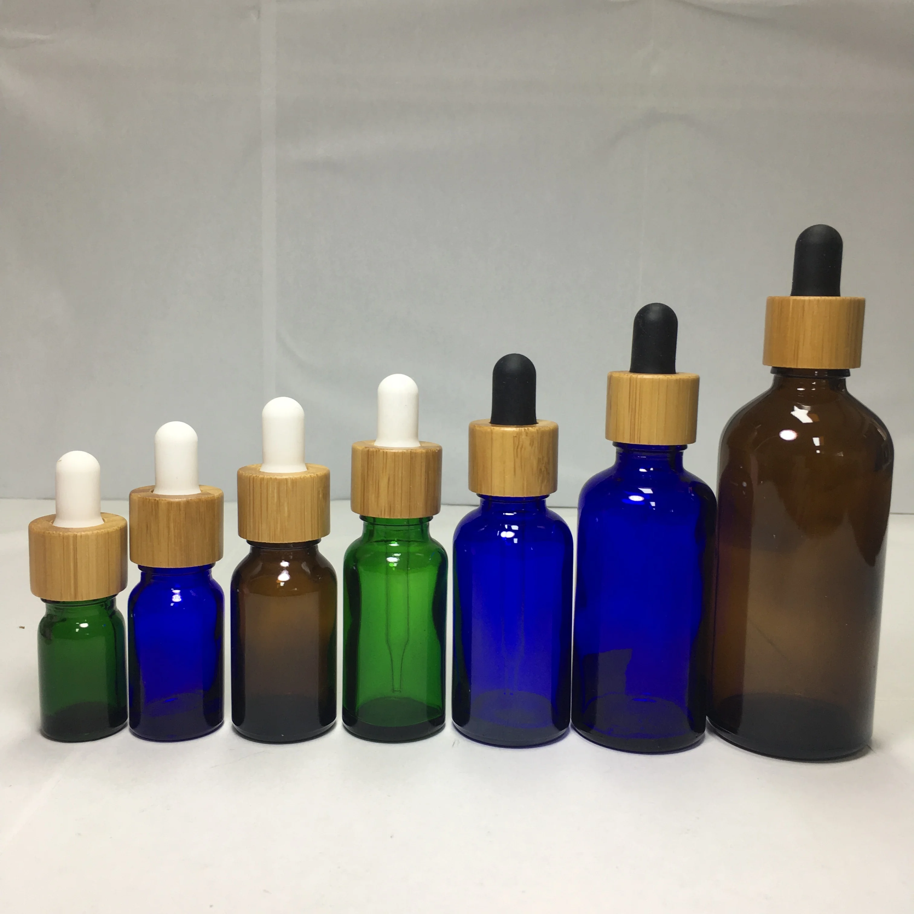 18/410 Bamboo Oil Dropper Lid Cap Glass Bottle with Bamboo Feature Product Genre Lids Bottle Caps & Closures
