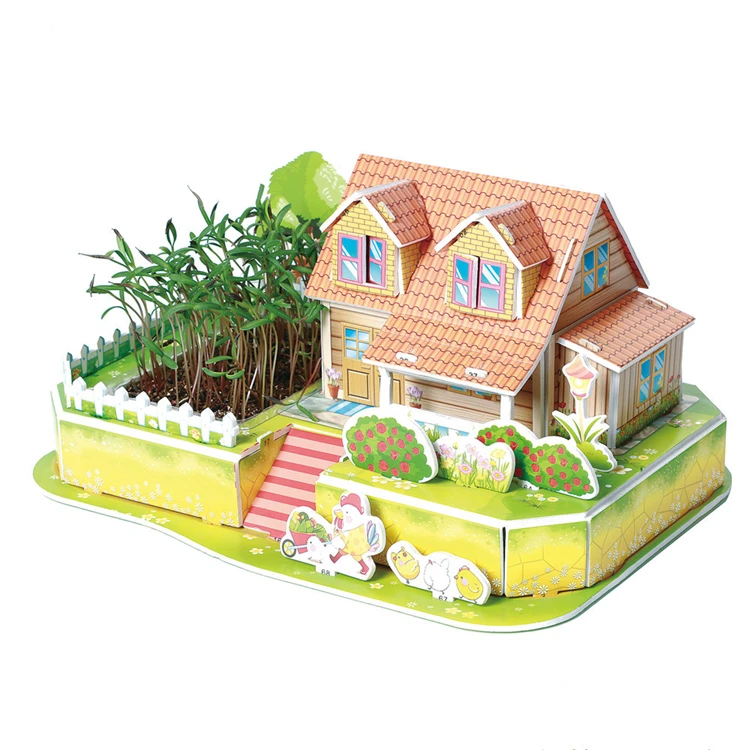 
Wholesale Price Love Garden Design Kids Diy Educational Toy 3D Puzzle 