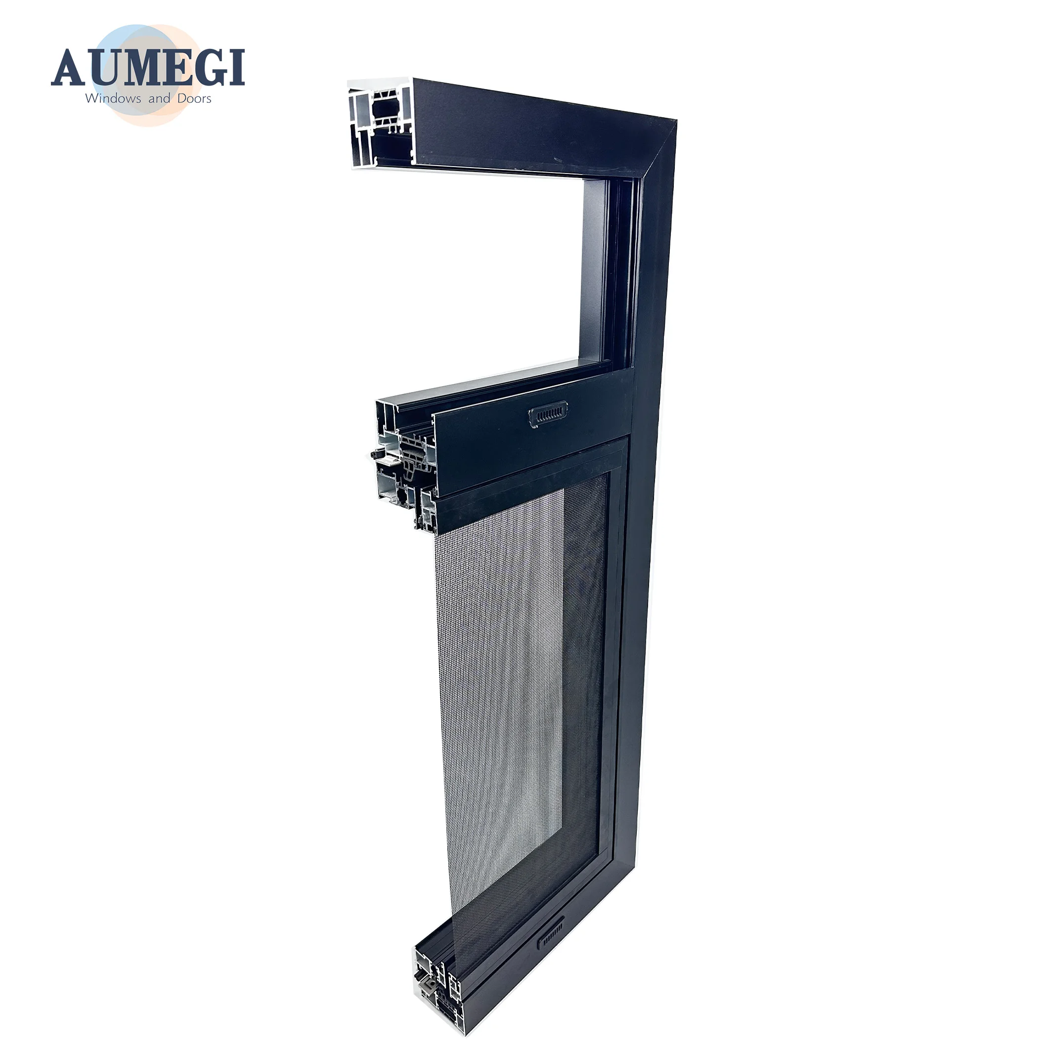 AUMEGI American NFRC aluminum Narrow edges and wide field of view energy efficient casement window