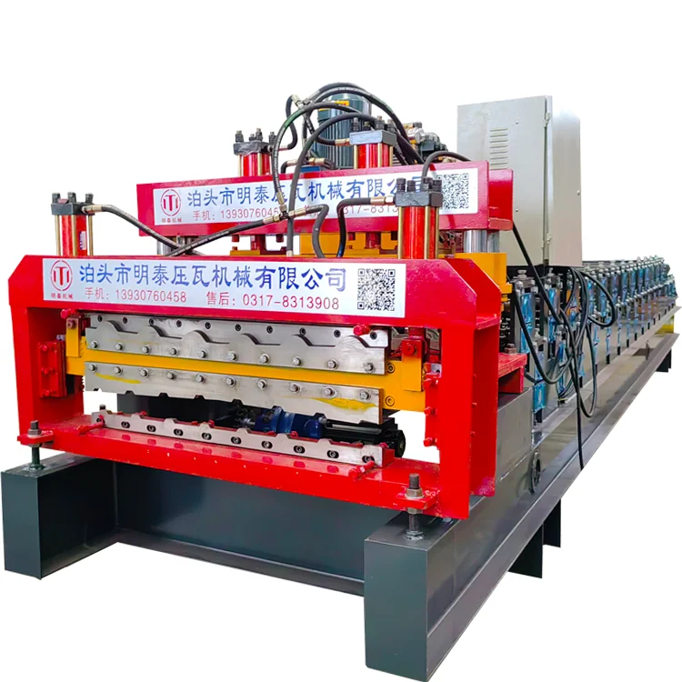 Double Layer Zinc Roof Sheet Machine Glazed Tile Roofing Sheets Roll Forming Machine
