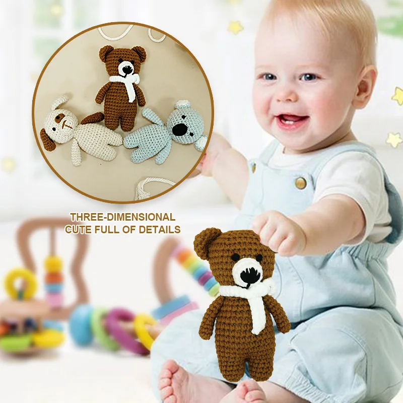 Crochet Cute Animal Plushies: Three-Dimensional, Handmade, And Suitable for Baby Animals Puppy Dog Bear Koala