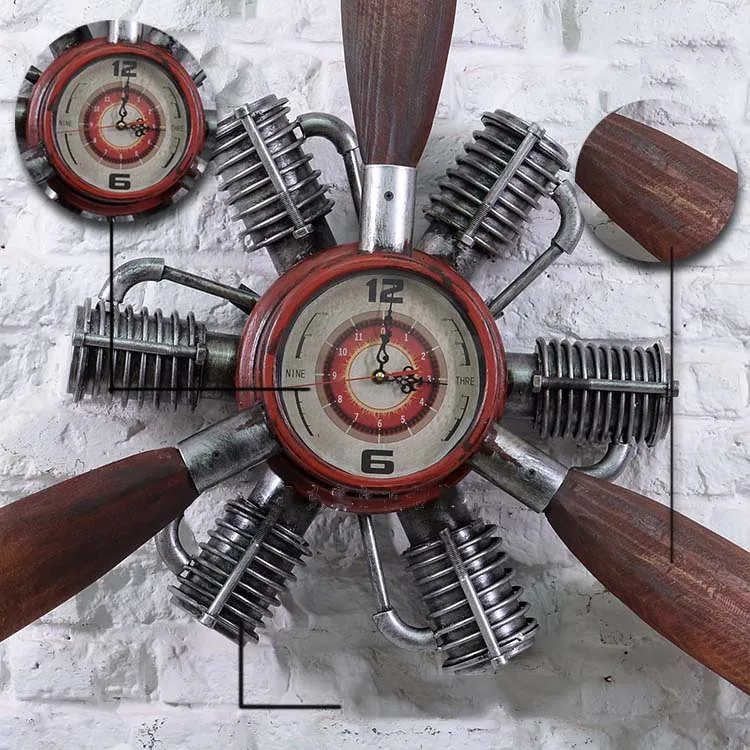 Leaf Iron Craft Propeller Restaurant bar Airplane wings Decorative Diy Home Decor Aircraft Propeller Metal Ironwork