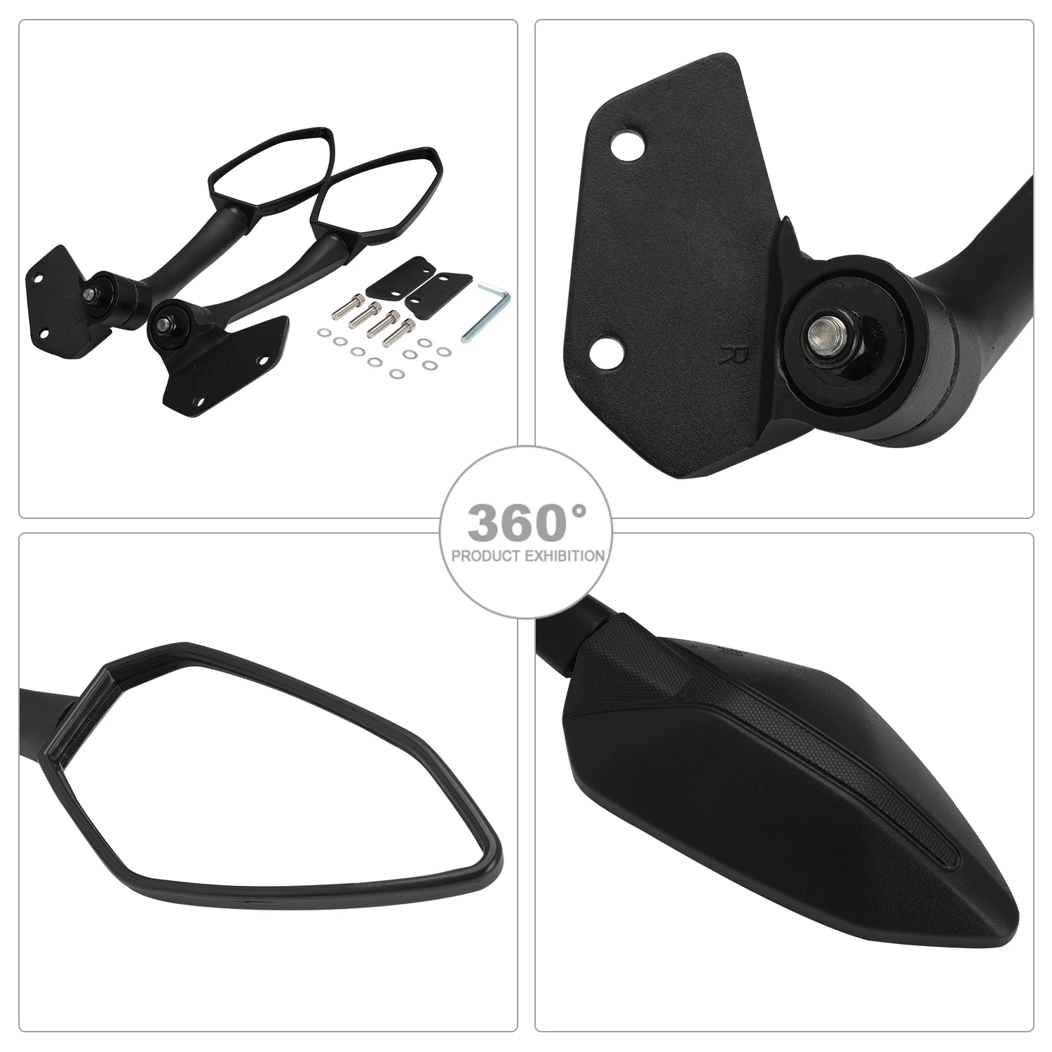JFG For CFMOTO 250SR Motorcycle Modified Reversing Mirror Reflex Mirror Motorcycle Rearview Mirror
