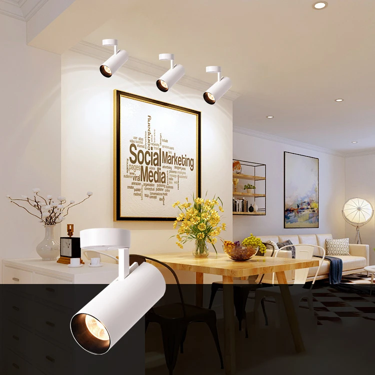 355 degree angle adjustable  deep led borderless  track spotlight 24  degree  LED Cob light