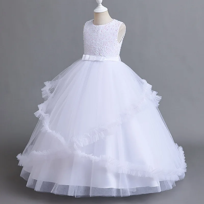 Teen Flower Girl Dress Princess Bridesmaid Prom Evening Long Gown Kids Pageant Wedding Princess Party Ceremony 12 13 Vestidos