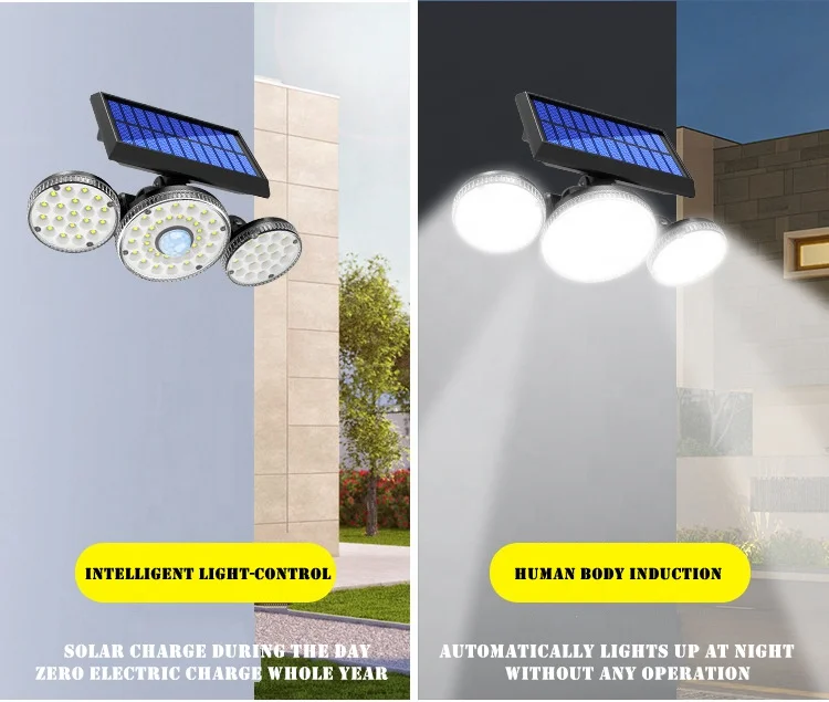 138LED High Power Solar lamp human body sensor wall lamp outdoor wall garden lamp waterproof Chrysanthemum pattern light