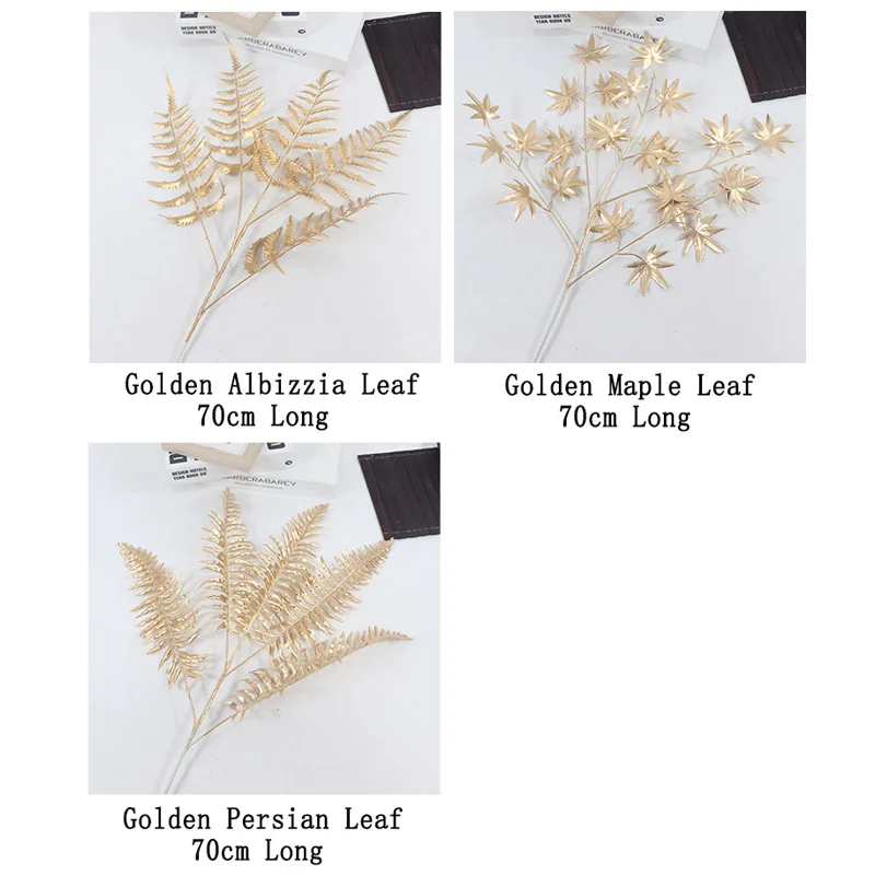 Продаются как Горячие пирожные, искусственные цветы для свадебной вечеринки, золотой цветок, пластиковые искусственные цветы ручной работы