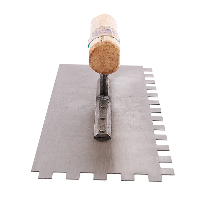 Multi-Standard Toothed Trowel Square  Serrated Trowel Tile Ash  Trowel Tile Bricklayer Tool