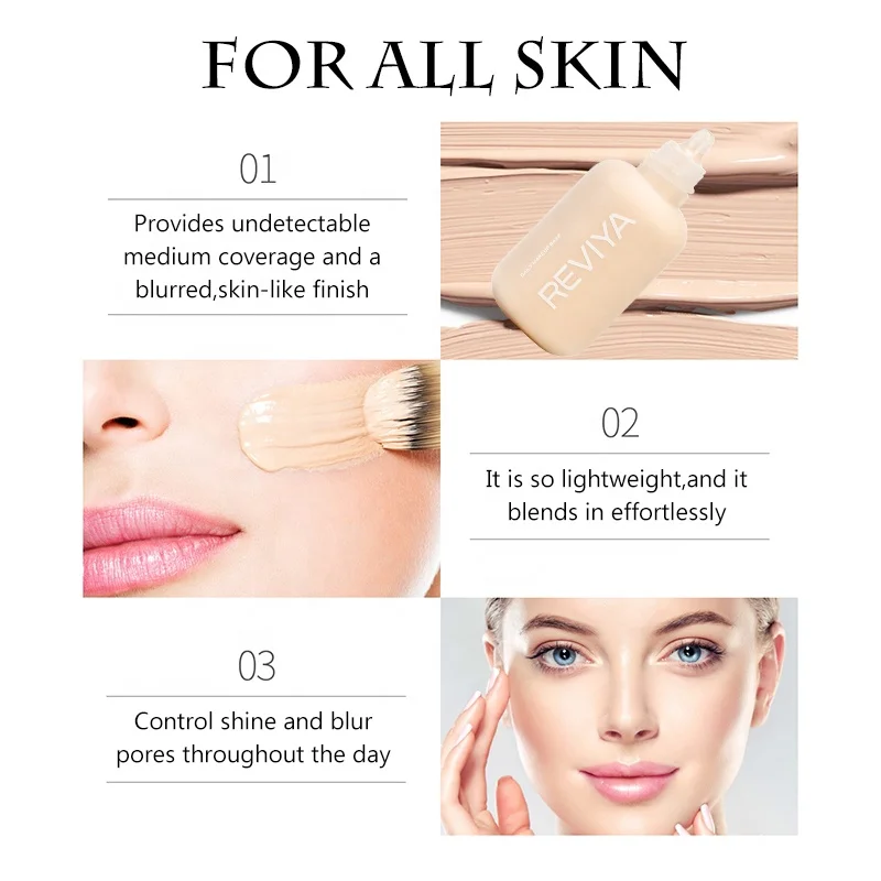 Cosmetics Custom Logo Long Lasting Waterproof Concealer Face Makeup Private Label Liquid Foundation