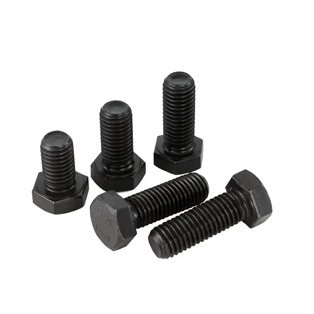 High sales 45# steel DIN 931 grade 12.9 black oxide DIN 933  Hex head Bolts  UNF/UNC heaagon head bolts