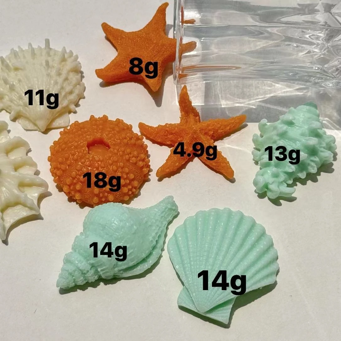 Private Label New Colorful Starfish Sea Shell Conch Essential Oil Shape Gift Soap Handmade Body Soap