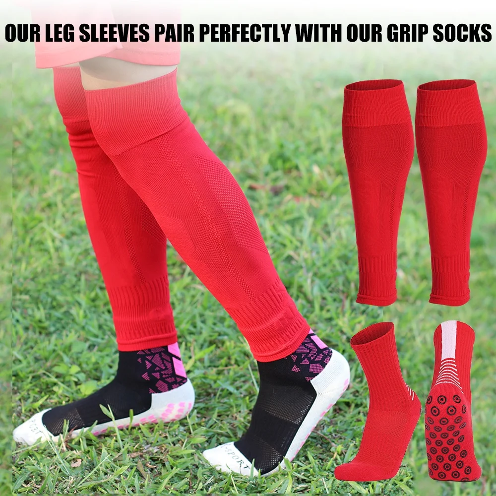 Over Knee Hight Soccer Footless Socks Cycling Half Cut Football Full Leg Calf Support Compression Sleeves Sock