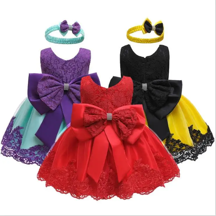 2pc Girl Baby Dresses Sets Baby Clothes with lace Baby Outfits Clothes in the party