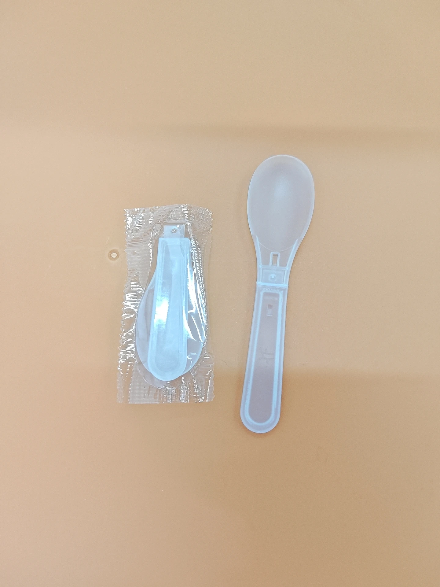 Disposable Plastic Folding Spoon for Travel Convenient Carry-On Item