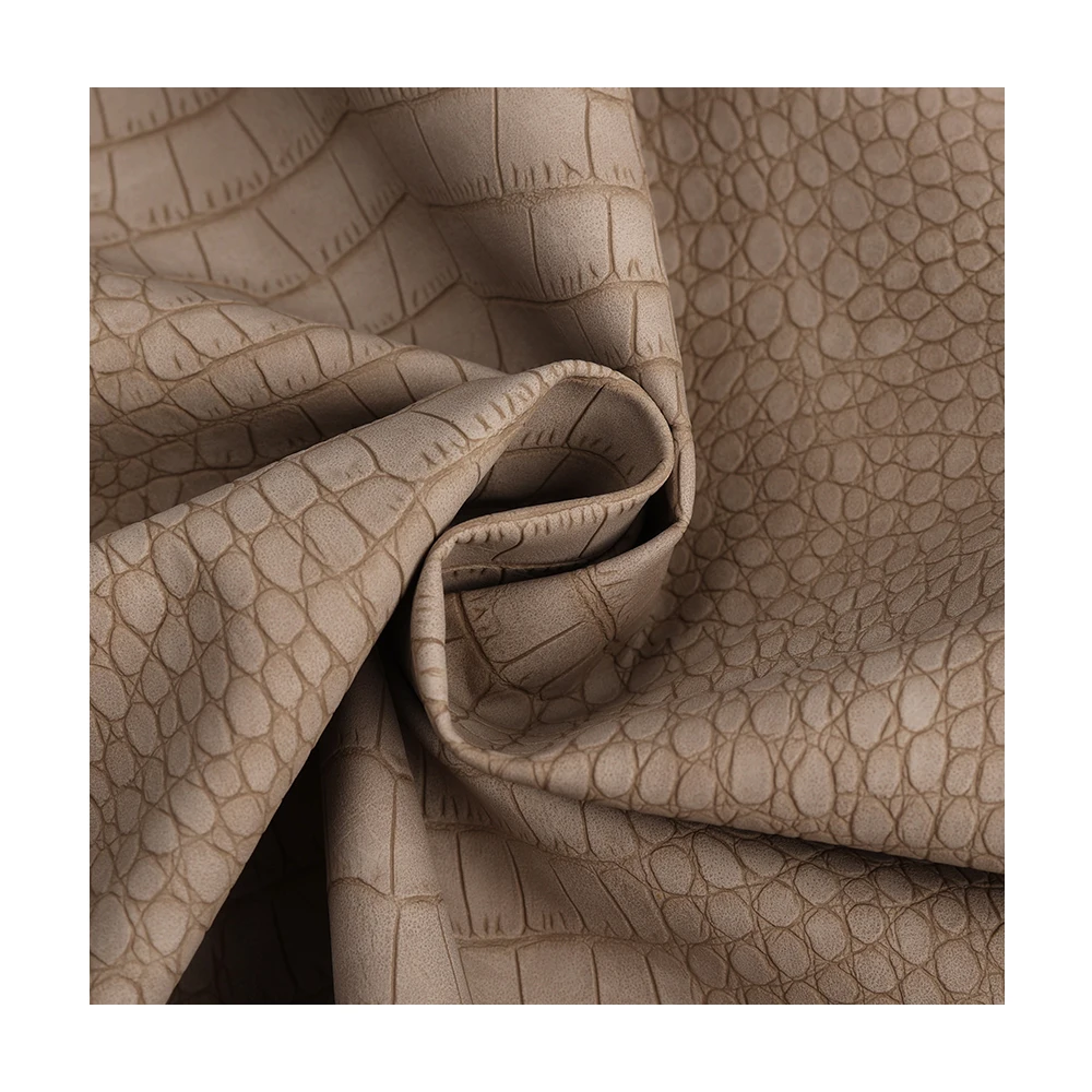 PU crocodile skin old_fashioned matte artificial leather pu leather faux leather