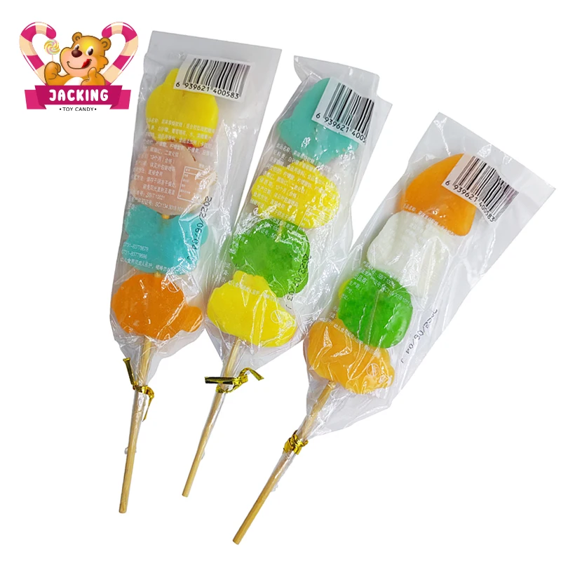 35g animal shaped Marshmallow lollipop gummy lollipop