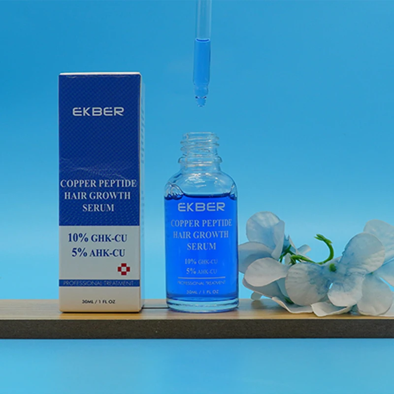 Private Label Organic Professional Treatment Hair Loss Copper Peptide Hair Growth Serum10% Ghk-Cu Hair Growth Serum