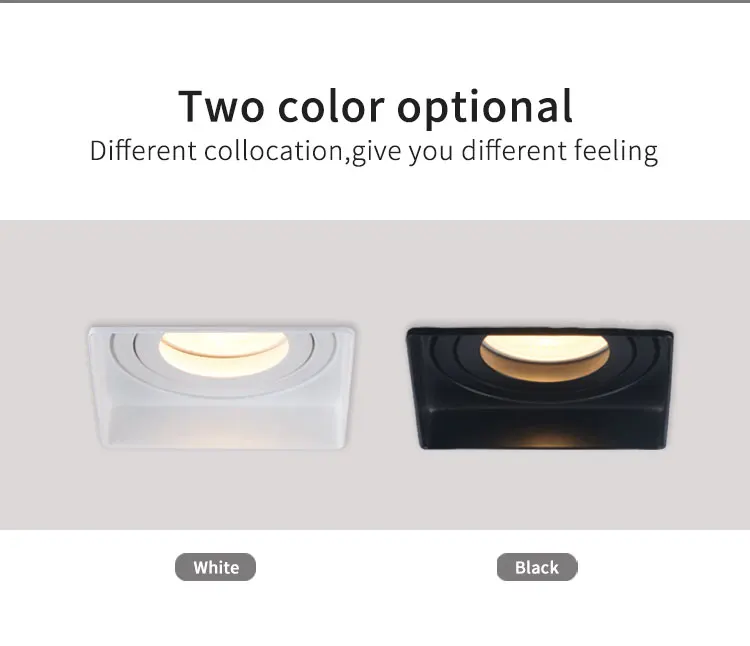 Led Housing Downlight Manufacturer Recessed gu10 Ceiling Light Anti Glare Adjustable Trimless Downlight