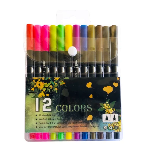 Hot Selling Dual Tip Acrylic Colour Water-based Marker Art Supplies Chalk Marker