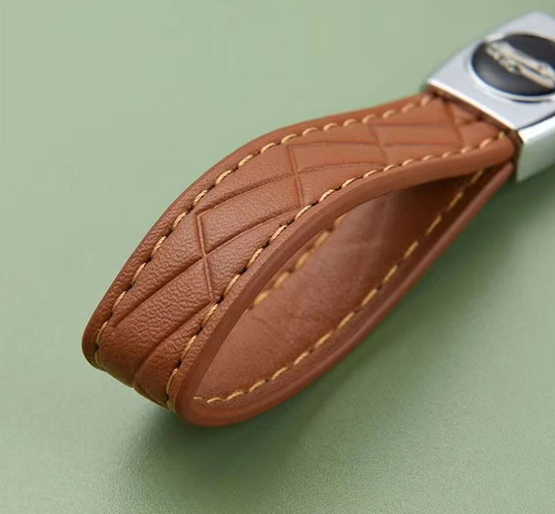 Leather Carabiner Keychain with Belt Loop Clip USB Flash Drive Lanyard Key Holder Promotional Gift for Men and Women