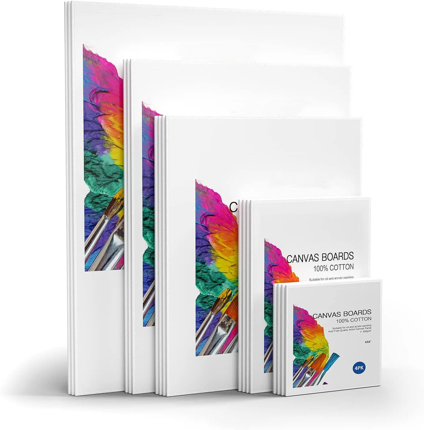 Multipack blank canvas panel primed white blank artist  canvas panel board art canvas panels