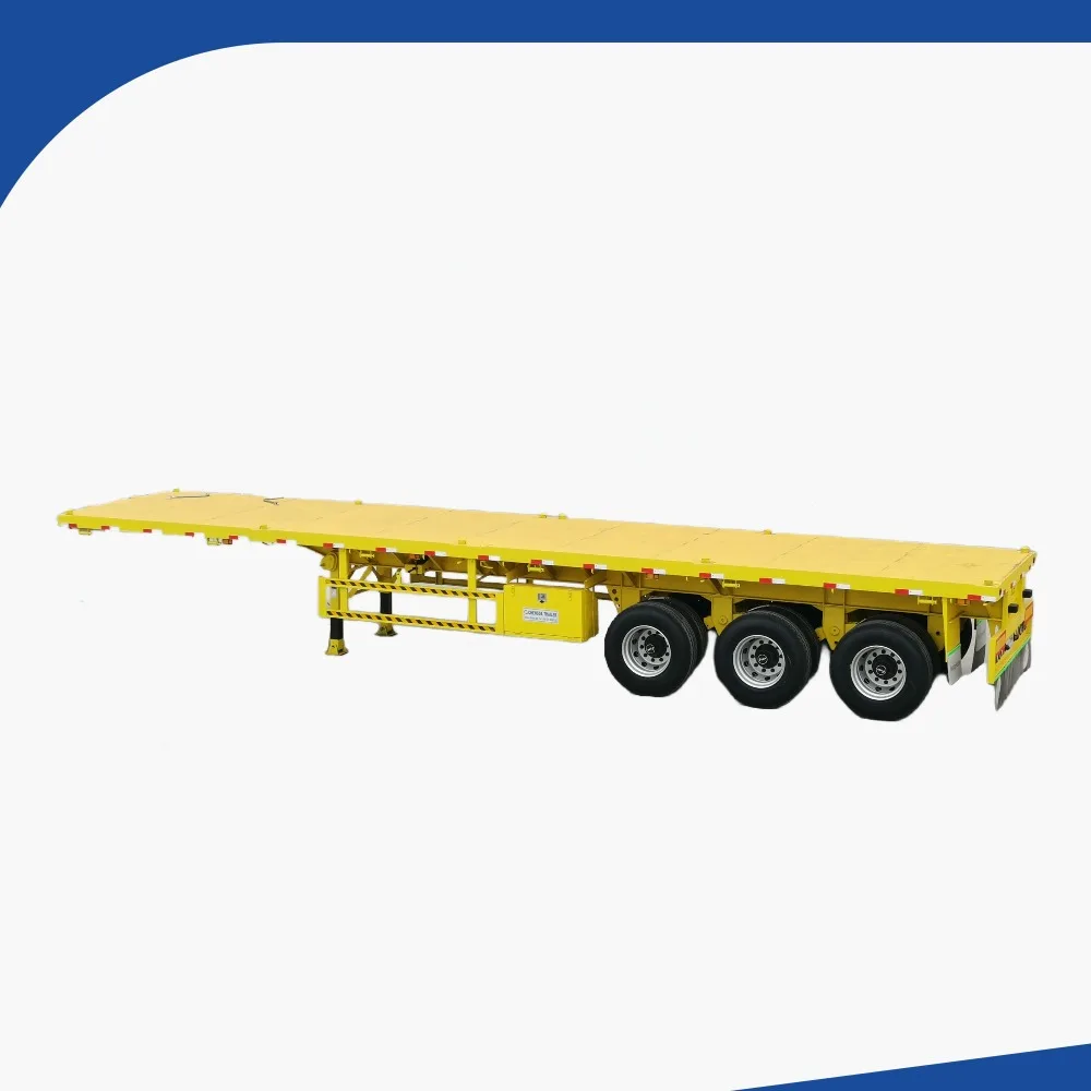 12 Tyre Flatbed Container Transport Semi Truck Trailer Used Tractor Storage Flat Bed Trailers