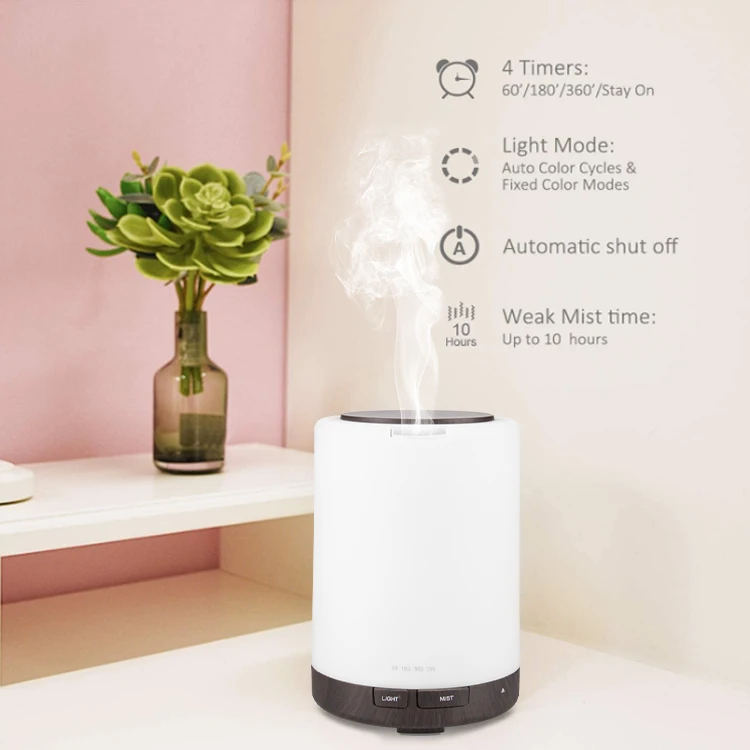 Electric Wood Diffuser Lamp Offical Air Humidifier Diffus Flavoring Ultrasonic Difusor Aromatherapy Essential Oil Diffuser Home
