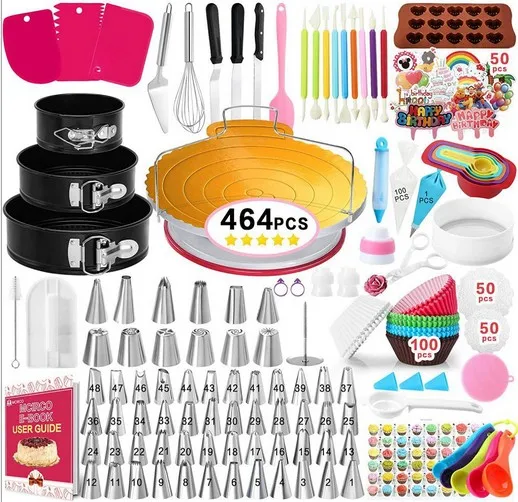 Hot sell plastic baking cake tools and accessories decorative tools set