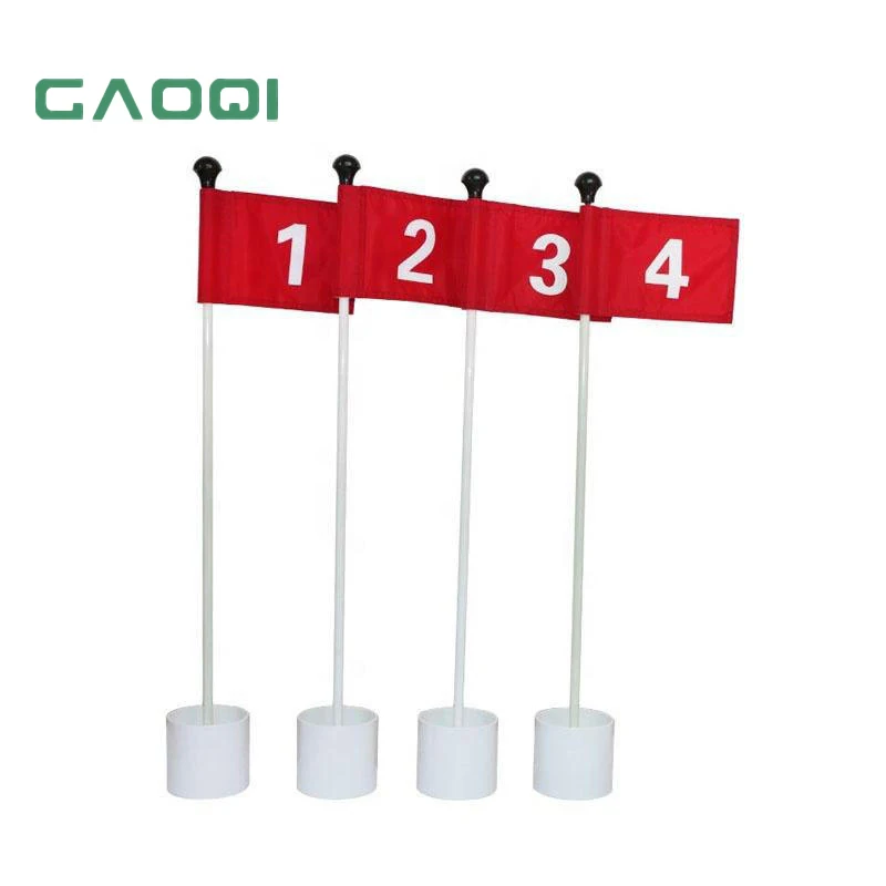 Lightweight Golf Putting Green Nylon ABS Flag Pole Cup Set