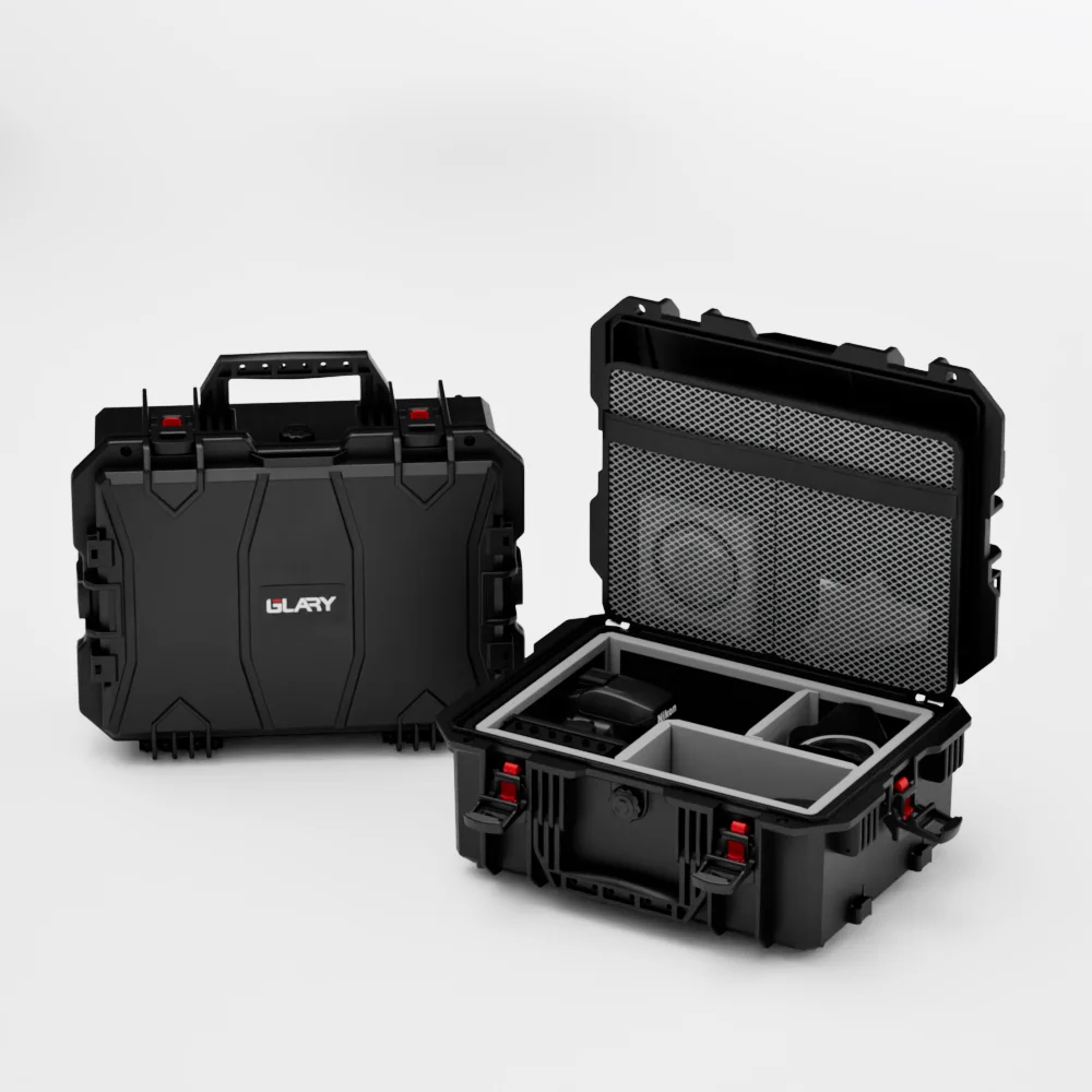 GLARY heavy duty camera case bag for photography shockproof camera box case dustproof customized camera bag case with Velcro