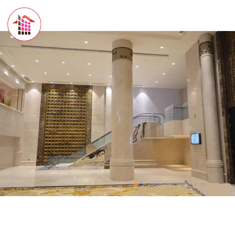 
China Factory Direct Sales Eurasian Tree Beige Marble Columns For Sale 