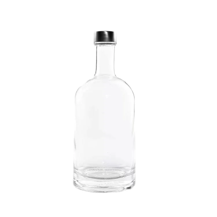 200ml  375ml 500ml 750ml clear round nordicc empty glass wine vodka tequila bottle with screw cap for liquor spirit whiskey Rum