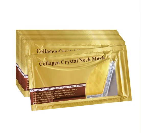 Wholesale Repairing Moisturizing Anti-aging Nourishing  Sheet Mask 24k Gold Neck Mask Gollangen Gold Bio-collagen Neck 24K Mask