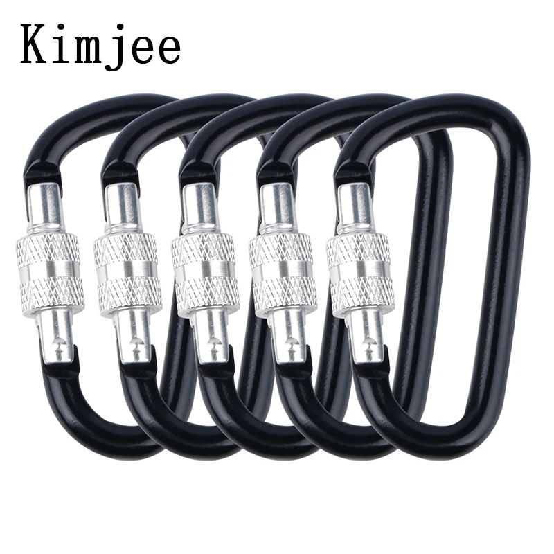 Алюминиевые D-образные мини-карабины, крючки, защелкивающиеся винты, поворотные ворота, блокировка, Карибские берега, легкий Карабин, брелок