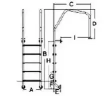 BONNY Piscina Above Ground Swimming Pool 3-Step Heavy Duty Ladder Steps Swimming Pool Steel Ladder Steps escaleras above ground