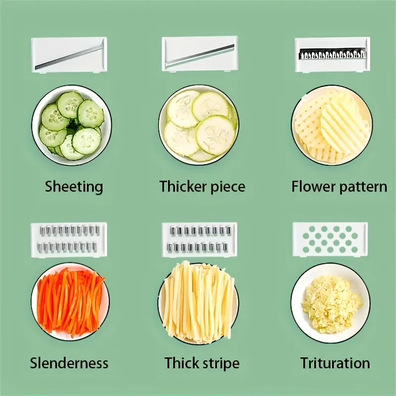 Dropshipping 5 in 1 Manual Veggie Slicer Cutter Multifunctional Vegetable grater Potato slicer for Kitchen
