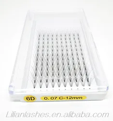 Оптовая продажа, готовые объемные ресницы, 3d 6d c curl, 0,07 готовые ресницы для наращивания, российские объемные ресницы, упаковка