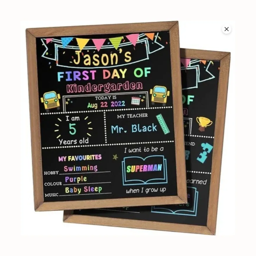 Винтажная декоративная Магнитная Непористая доска в оправе черная школьная игрушка для детей украшение на стену школу