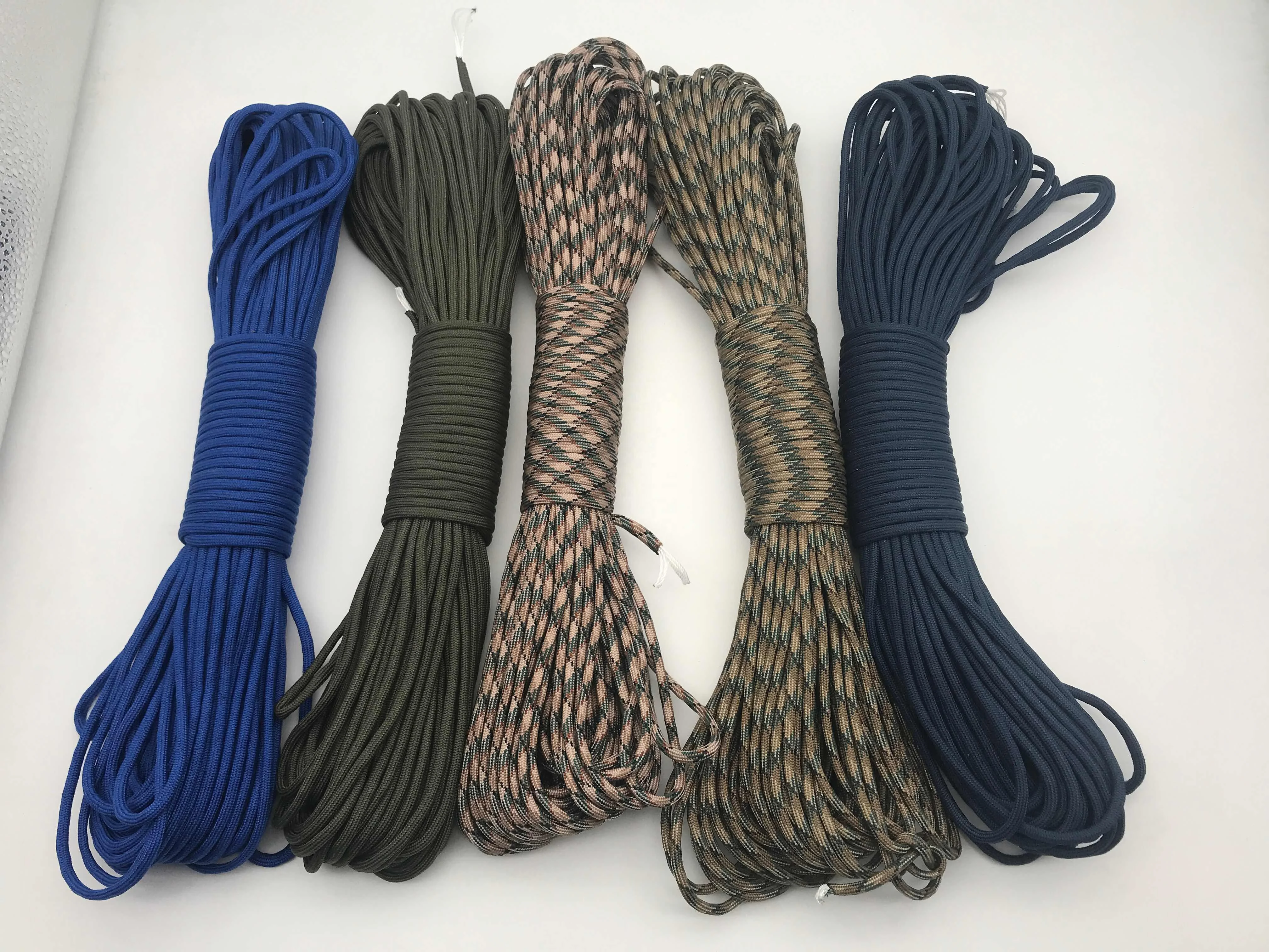 100ft Polyster Type III 4mm Paracord Rope 7 Strand Nylon Military Parachute Cord 550 Paracord rope