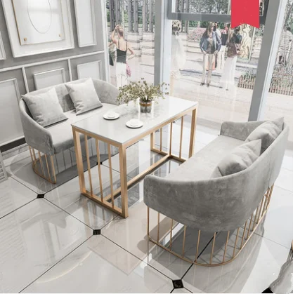 Leisure Nordic Sales Office Negotiating Tables And Chairs Combination Tea Shop Cafe Lounge Reception Sofa