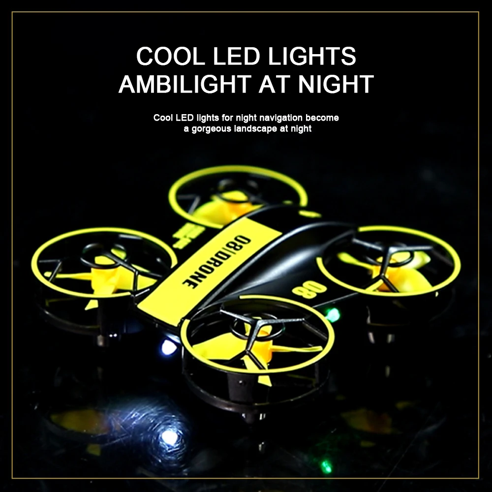 Mini Four-axis Indoor Flight Pressure Fixed Height Roll Side Flying Remote Control UFO Novice Entry Aircraft Drone